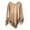 Khaki, variant on QQAMB Women's Suede Cut Out Asymmetric Fringed Cape Kimono Pullover Blouse Casual Loose Solid Color Cloak with Tassel