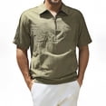 thumbnail image 2 of Men's Plus Size Loose Fit Pullover Shirt With Collar Lightweight Workwear Top, 2 of 6