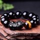 thumbnail image 2 of Pulsera de cristal de obsidiana negra natural Yashi, cuentas Pi Xiu, 10 mm, modelo 11475, 2 of 2
