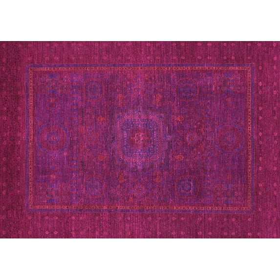 Ahgly Company Indoor Rectangle Abstract Pink Modern Area Rugs, 2' x 4'