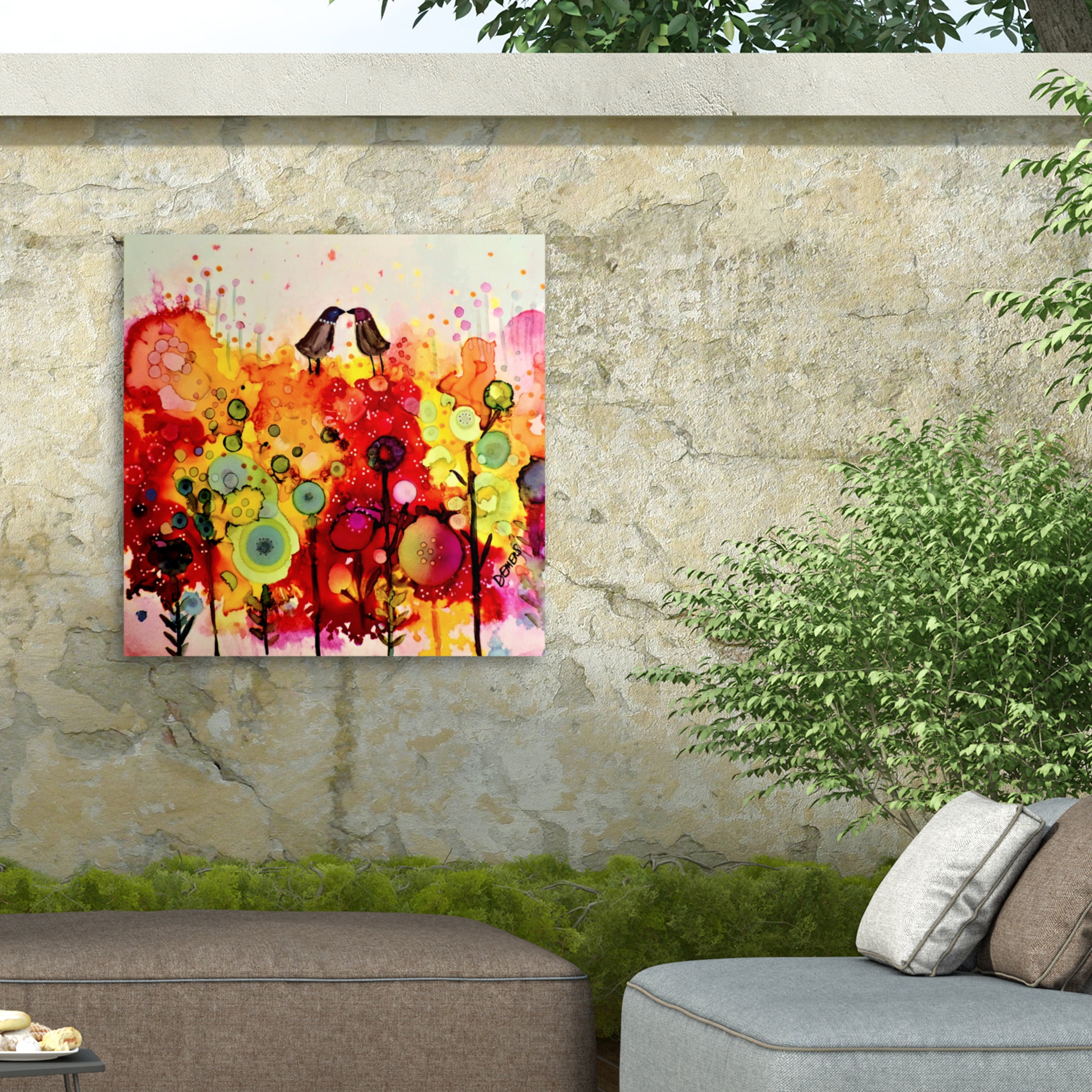 Sylvie Demers 'Tendresse' Outdoor Canvas 14x14