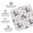 thumbnail image 3 of Lsque Rabbit And Butterfly Pattern 4" Drink Coasters Set of 4, PVC Leather Absorbent Coasters, Table Coaster Set Decorative Coffee Cup Coasters Housewarming Gift -Square, 3 of 6