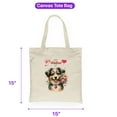 thumbnail image 5 of Happy Valentine's Day Miniature American Shepherd holding flowers Canvas Tote Bag MAS Dog Lover Gifts Reusable Shopping Grocery Bag - 03005, 5 of 5