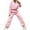 Pink, variant on qolati 2 Piece Outfits for Women 2023 Fall Oversized Crop Half Zip Sweatshirt with Jogger Sweatpant Sweatsuit Set Y2k Fall Clothes Matching Sets Tracksuit