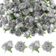 thumbnail image 1 of Uxcell 50 Paquete Cabezas de Rosas Artificiales 1.2'' Pequeña Cabeza de Rosa de Seda Falsa para Decoraciones de Ramo de Boda Fiesta Tono Plateado, 1 of 7