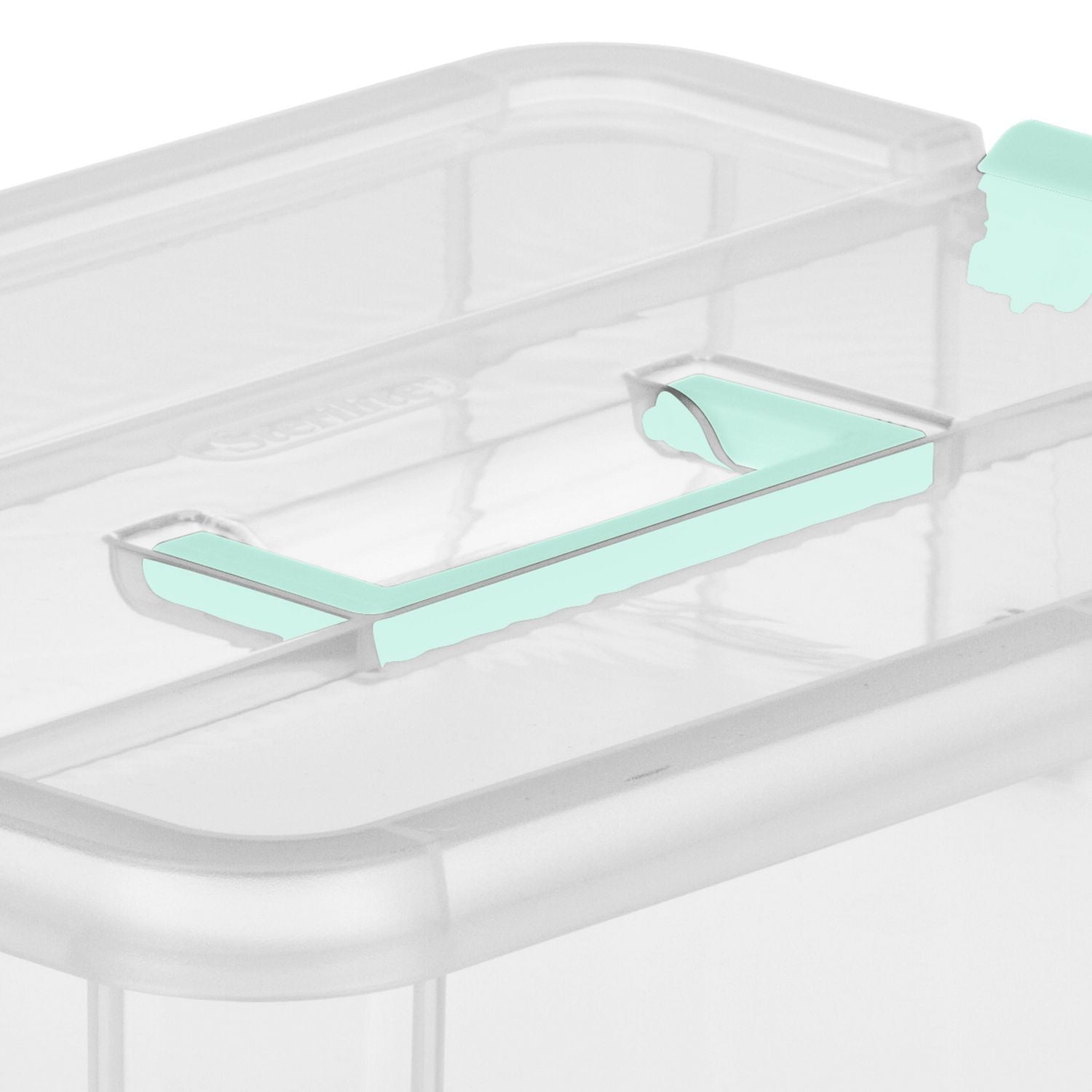 Boîte et plateau empilable de Sterilite à 2 niveaux avec poignée transparent 1 pièce