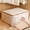 Beige#3, variant on Moving Storage Bags for Household Travel Packing Organizer - 3 Pack Large Foldable Closet Storage Container for Blankets Pillows Bedding Clothes - Heavy Duty Nylon Spandex for Home Dorm Moving
