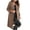 Coffee, variant on Womens Trench Coat Mid Length Coat Elegant Overcoat Single Breasted Winter Coat Dress Coat with Pockets