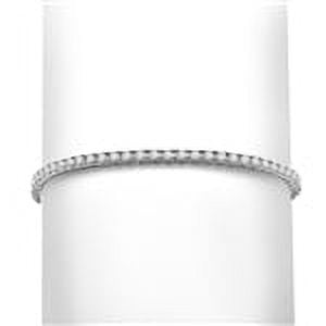 Prong Set Tennis Bracelet with Lab-made Round Brilliant Diamonds by Diamond Essence set in Sterling Silver