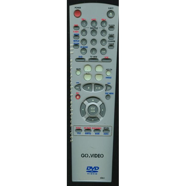 GOVIDEO 00002C (p/n AK5900002C) DVD/VCR Combo Player Remote Control (Used)