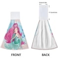 thumbnail image 4 of SKYSONIC Hanging Kitchen Towel 12 x 17 Inch Cute Mermaid Towel Set 2 Pieces of Dry Towels for Kitchen, Bathroom, Laundry Room Table, 4 of 7