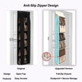 thumbnail image 4 of Lirex 6 Pocket over The Door Purse Organizer with Zipper, PVC Visual Compartment, Dust-Free, Cream White, 4 of 7