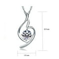 thumbnail image 6 of Women Jewelry White Gold Plated "I Love You"Cubic Zirconia Pendant Necklace, 18", 6 of 7