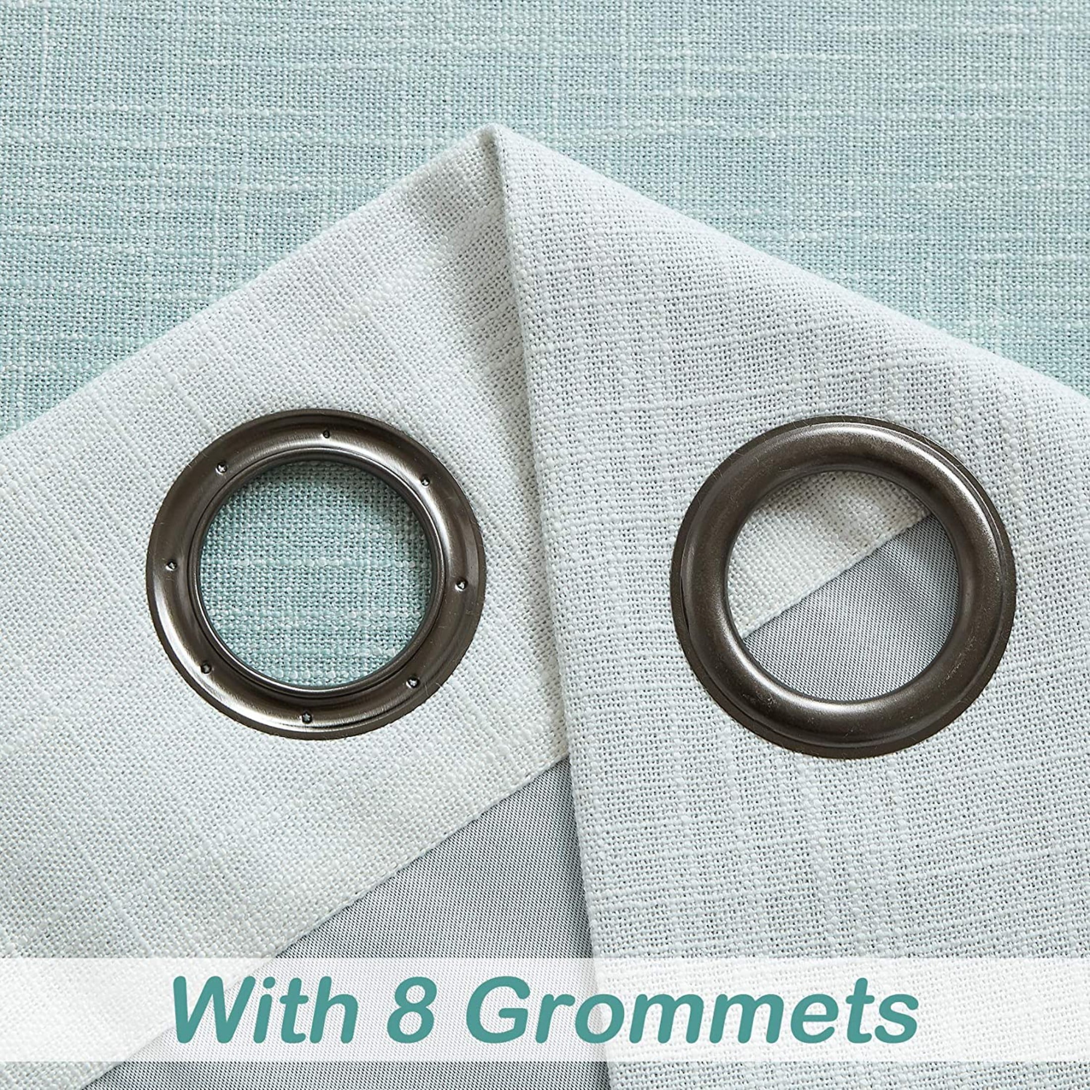 Uptown Home Modern Aqua Blue Two Tone Gradient Color Ombre Blackout Curtains, 50" x 95" (2 Panels)