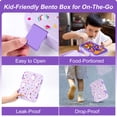 thumbnail image 5 of Bento Kids Lunch Box, 6 Compartments BPA Free Bento Box for Kids, Lunch Containers, Dishwasher Safe Back to School Snack Lunch Box, Ideal Portion Sizes On-the-Go Meal, Ages 3+,School(Light Purple), 5 of 5