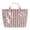 Green Pink, variant on PVC Striped Shoulder Bags Large Capacity Top Handle Purse for Women Work Shopping Travel (Green Pink)