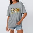 thumbnail image 4 of SUNBS Oversized Graphic Tees for Women - Sunflower Casual T Shirts for Women Round Neck Tops, 4 of 8