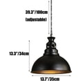 thumbnail image 7 of Vintage Metal Pendant Light for Kitchen Island, Retro Industrial Style Pendant Lamp for Dining Room, Semicircle Farmhouse Pendant Light Fixture, American Rustic Pendant Lighting for Bedroom, 7 of 7