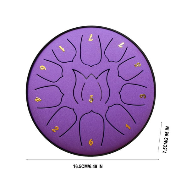 Yooshoverk 6-inch Handpan Drum - 11 Note Steel Tongue Drum for Therapeutic Meditation Instrument with Mallets & Bag - Percussion Musical Gift