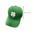 thumbnail image 2 of Men's & Women's Green Baseball Hats - High - Quality Polyester, Embroidery Design. Ideal for Outdoor, St. Patrick's Day, 21x15x3cm, 2 of 5