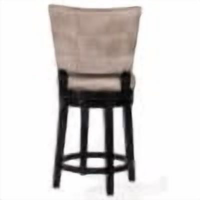 Hillsdale Furniture Kaede Black Wood and Faux Leather Counter Height Swivel Stool, Weathered Gray
