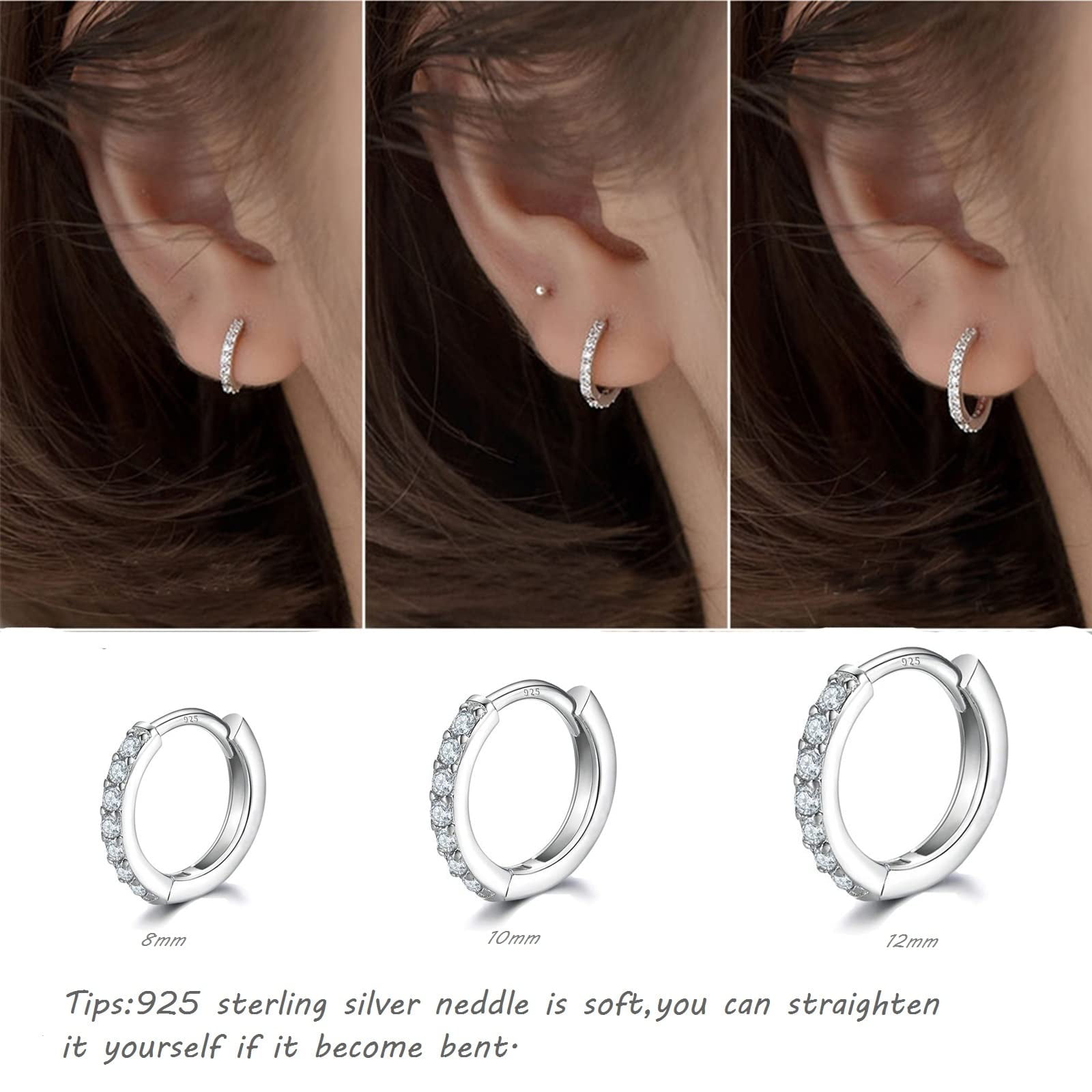 KRKC&CO KEEP REAL KEEP CHAMPION KRKC&CO Hoop Earrings for Men, S925  Sterling India | Ubuy