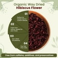 thumbnail image 2 of Organic Way Dried Hibiscus Flower Cut & Sifted, Herbal Tea, 8 Oz, 2 of 8