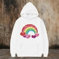 thumbnail image 6 of WQNVRNR Kids Valentine's Day Hoodie- Long Sleeve Heart Fleece-Lined Casual Sweatshirt with Pocket White Size 6, 6 of 6