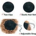 thumbnail image 2 of Minnieouse Moño de pelo sintético Afro, coleta rizada, extensión de soplo, tocado, accesorios de estilismo, peluca con cordón Cuidado del cabello Tipo 1B Minnieouse  CE015819-01, 2 of 6