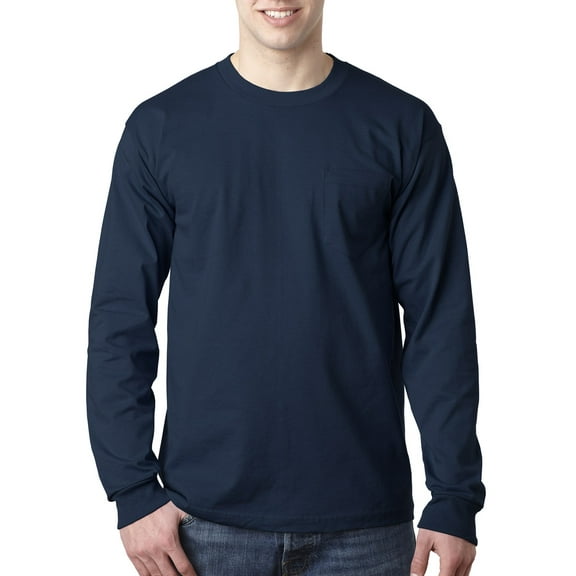 Adult Long-Sleeve Tee With Pocket