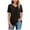Black, variant on yillto Womens V Neck Shirts Short Sleeve Summer Solid Color Loose Tee Lightweight Soft Basic Top