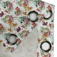 thumbnail image 4 of Ambesonne Floral Grommet Curtain, Lilies Blossoms Skull, 50" x 108", Pink Orange Green, 4 of 6