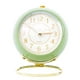 thumbnail image 1 of Reloj de cuarzo silencioso de estilo moderno con luz LED de colores, soporte y función de repetición de alarma. Verde, 1 of 9