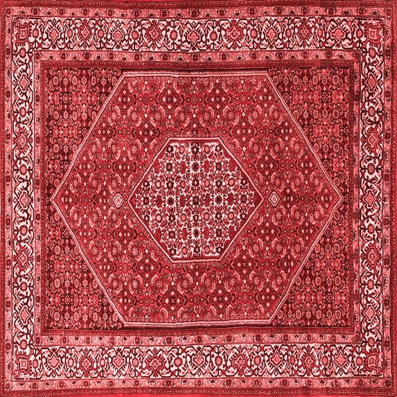 Ahgly Company Indoor Square Persian Red Traditional Area Rugs, 5' Square