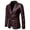 Wine, variant on Clearance Men's Suits Leather Business Stand Collar Punk Motorcycle Outwear Mens Formal Blazer Suit Jacket
