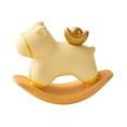 thumbnail image 2 of Figura de caballo mecedor, adorno de escritorio, estatua decorativa coleccionable y creativa. Amarillo, 2 of 9