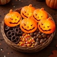 thumbnail image 7 of Mini Handheld LED Jack O Lantern Light, Battery Operated Halloween Pumpkin Lamp, Portable Decor for Mantel, Party, Tabletop, Indoor Home, Trick or Treat & Holiday Accent, E, 7 of 7
