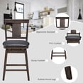 thumbnail image 4 of Giantex 24 inch Bar Stools, Wooden Counter Leather Padded Seat w/360 Degree Swivel, (2), 4 of 6