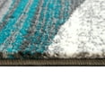 thumbnail image 6 of Emma + Oliver 8'x10' Contemporary Swirl Plush Pile Accent Rug with Scraped Effect in Turquoise, Gray, Black and White and Jute Backing, 6 of 7