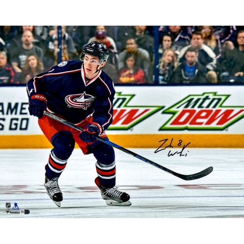Zach Werenski Columbus Blue Jackets Fanatics Authentic Autographed 16" x 20" NHL Debut Skating Photograph No... by Fanatics Authentic