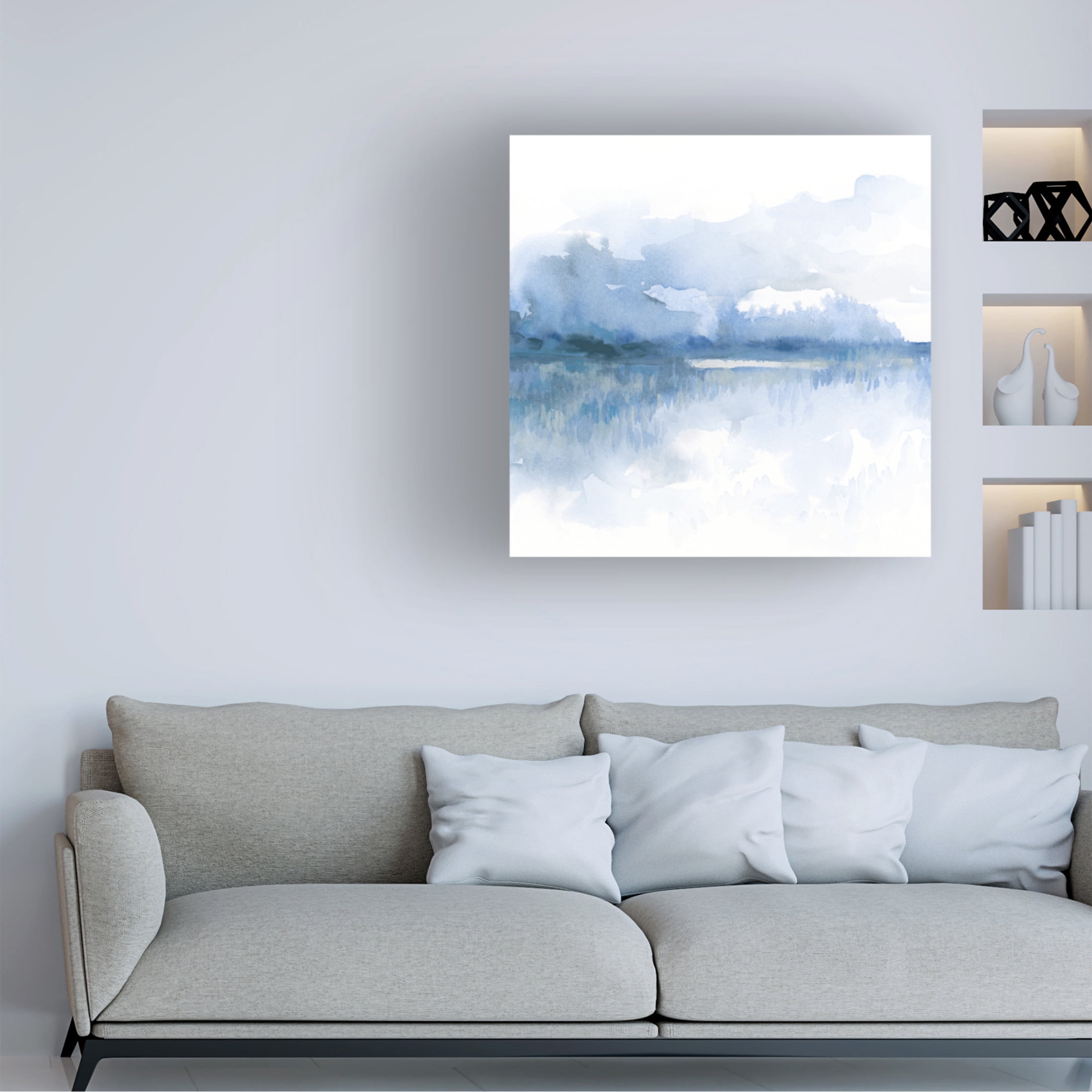 Trademark Fine Art June Erica Vess Blue Mist Marsh I Canvas Wall Art