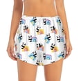 thumbnail image 2 of KLL Panda And Rainbow Pattern Shorts Women,Athletic Shorts High Waisted Running Shorts Pocket Sporty Short Gym Elastic Workout Shorts-Large, 2 of 7