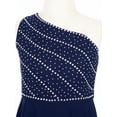 thumbnail image 6 of Alvivi Flower Girl One Shoulder Bridesmaid Dress Junior Sleeveless Rhinestones Chiffon Wedding Party Dresses Navy Blue 14, 6 of 7