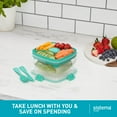 thumbnail image 5 of Sistema Salad TO GO | Lunch Box with Individual Compartments, Travel Cutlery & Dressing Pot| 1.1L | BPA-Free | Minty Teal [21356-53C], 5 of 7