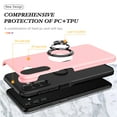thumbnail image 2 of Nalacover Dual-Layers Case for Samsung Galaxy A13 5G, Heavy Duty Rugged PC Soft TPU Shockproof Protective Cover with Magnetic Rotated Ring Holder Kickstand Bracket Lens Protection Case,Rosegold, 2 of 7