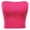SPRING HOT PINK, variant on FashionMille Solid Casual Cooling Down Medium Weight Strapless Tube Top Sleeveless Cropped Bandeau Tops