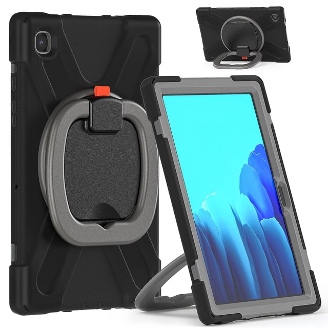 Funda colorida para Samsung Tab A7 de 10,4 pulgadas T500 con soporte de anillo ajustable grande y protección contra golpes.