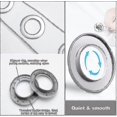 thumbnail image 4 of 50 Silver Plastic Curtain Rings 40mm Eyelet Rings for Window Shower Dressing Room Curtain Rods, 4 of 5