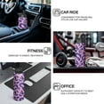 thumbnail image 3 of Leopard Print Insulated Stainless Steel Water Bottle with Straw & Cleaning Brush – 18 Oz | Leakproof, BPA-Free, 304 Stainless Steel, Wide Mouth, Travel Mug for Car, Gym, Office, 3 of 5