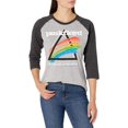 thumbnail image 1 of Liquid Blue Women's Pink Floyd Spectrum Splash Raglan Ls Juniors T-Shirt, 1 of 1